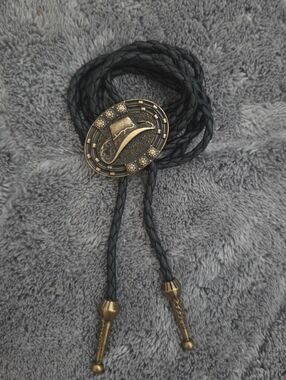 Western Cowboy Cowgirl Hat Bolo Tie Festival Rodeo Artsy Concert Party